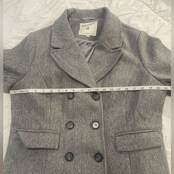 Grey Allegra K Women’s Double Breasted Pea Coat Size XL- never worn! - Picture 8 of 9
